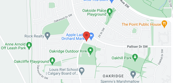 map of 109 9500 OAKFIELD Drive SW